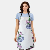 Folk Art Vogels Bloemen Eikels Schort (Gedragen)