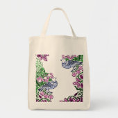 Folk Art Vogels Bloemen Eikels Tote Bag (Voorkant)