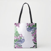 Folk Art Vogels Bloemen Eikels Tote Bag (Voorkant)