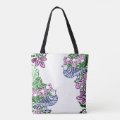 Folk Art Vogels Bloemen Eikels Tote Bag (Achterkant)