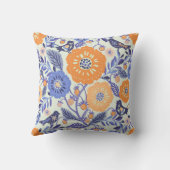 Folk Art Vogels en Aardbei Kussen (Achterkant)