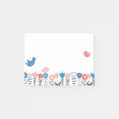 Folk Art Vogels en Bloemen Post-it® Notities Notes (Voorkant)