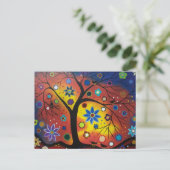 FOLK ART wacht op het Briefkaart voor zonsondergan (Staand voorkant)