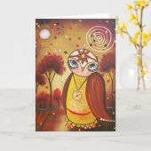 FOLK ART Wat is de tijd door LORI wenskaart Kaart (Gele Bloem)