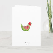 Folk Art Waterverf Floral Kerstmis Kaart (Achterkant)