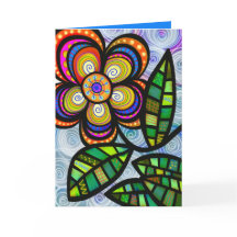 Folk Art Wenskaart, witte enveloppen inbegrepen