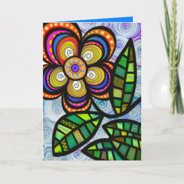 Folk Art Wenskaart, witte enveloppen inbegrepen Kaart