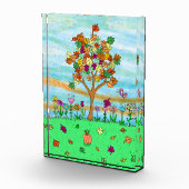  Folk Art Whimsical Autumn Tree Fall Leaves Fotoblokken (Rechts)