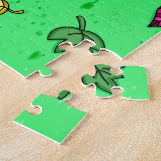 Folk Art Whimsical Autumn Tree Fall Leaves Legpuzzel (Zijkant)