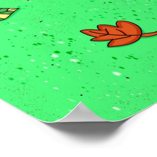  Folk Art Whimsical Autumn Tree Fall Leaves Poster (Hoek)