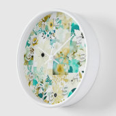  Folk Art White en Turquoise Flowers (Hoek)