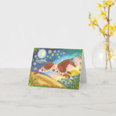 Folk Art WILD MUSTANG HORSE NOTE KAART Blank (Gele Bloem)