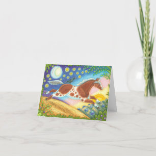 Folk Art WILD MUSTANG HORSE NOTE KAART Blank