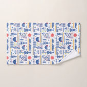 Folk Art Winter Bird Pattern Bad Handdoek (Handdoek)