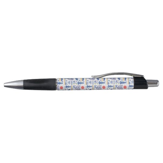 Folk Art Winter Bird Pattern Pen (Bovenkant)