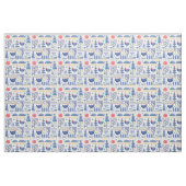 Folk Art Winter Bird Pattern Stof (Fat Quarter)