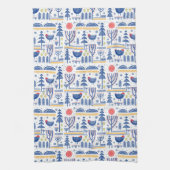 Folk Art Winter Bird Pattern Theedoek (Verticaal)
