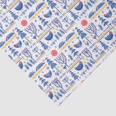 Folk Art Winter Bird Pattern Tissuepapier (Detail)