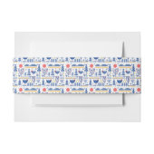 Folk Art Winter Bird Pattern Uitnodigingen Wikkel (Voorkant Voorbeeld)