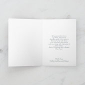 Folk Art Winter Blauw Huis Vrolijk Kerstfeest Feestdagen Kaart (Binnen)