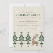 Folk Art Winter Forest | Holiday Open House Kaart (Voorkant)