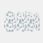 Folk Art Winter Fox en Trees Bedankdoosjes (Uitgevouwen)