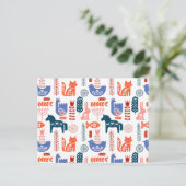 Folk Art Woodland Animal Briefkaart (Staand voorkant)