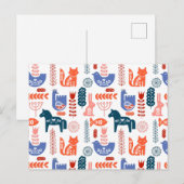 Folk Art Woodland Animal Briefkaart (Voorkant / Achterkant)