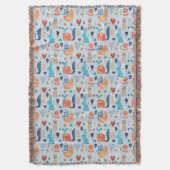 Folk Art Woodland Animal Pattern Deken (Voorkant Verticaal)