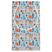 Folk Art Woodland Animal Pattern Klein Cadeauzakje (Achterkant)