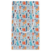 Folk Art Woodland Animal Pattern Klein Cadeauzakje (Voorkant)