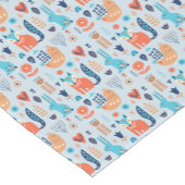 Folk Art Woodland Animal Pattern Korte Tafelloper (Hoek)