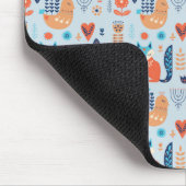 Folk Art Woodland Animal Pattern Muismat (Hoek)