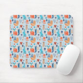 Folk Art Woodland Animal Pattern Muismat (Met muis)
