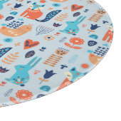 Folk Art Woodland Animal Pattern Snijplank (Hoek)
