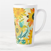  Folk Art Yellow Flowers Latte Mok (Rechts)