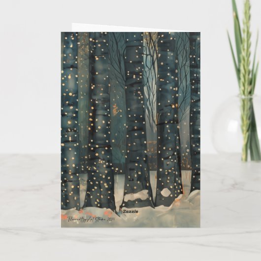 Folk Art Zwarte Kat Briefkaart - Schrijfpapier (Achterkant)