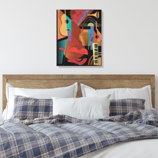 Folk Band Stretched Canvas (Insitu (Slaapkamer))