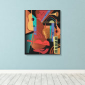 Folk Band Stretched Canvas (Insitu (Houten vloer))