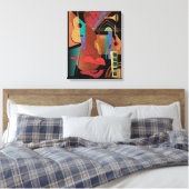 Folk Band Stretched Canvas Afdruk (Insitu (Slaapkamer))