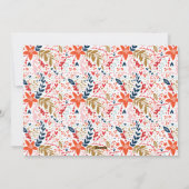 Folk bewerkbare Kerstmis Bloemen Botanische Foto Feestdagenkaart (Achterkant)