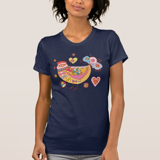 Folk Bird T-shirt (Voorkant)