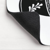 Folk Black/White Dala horse, Folk Friesian Muismat (Hoek)