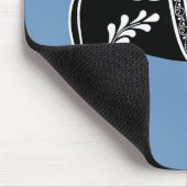 Folk Black/White Dala horse, Folk Friesian Muismat (Hoek)