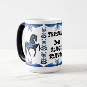 Folk blauw/zwarte hengst, Friese paard Magische Mok