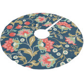 Folk Bloemen Kleurrijk: Hand Getrokken Naadloos Kerstboom Rok (Gekanteld)