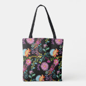 Folk Bloemen Moederdag Tas - Aquarel Naamloos (Achterkant)