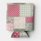Folk bloemen patchwork, pastel quilt. blikjeskoeler (Voorkant)