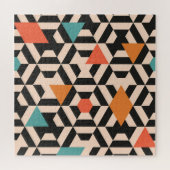 Folk Bloemen Symmetrische Digitale Gouache Legpuzzel (Horizontaal)