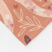 Folk Bloemenslang: symmetrisch Fleece Deken (Hoek)